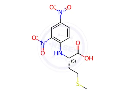 Chemical structure of (2S)-2-(2,4-Dinitrophenylamino)-4-(methylthio)butyric acid