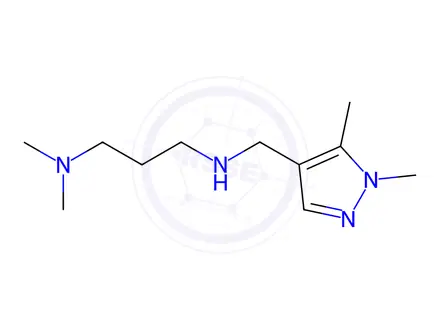 Chemical structure of N'-[(1,5-dimethyl-1H-pyrazol-4-yl)methyl]-N,N-dimethylpropane-1,3-diamine