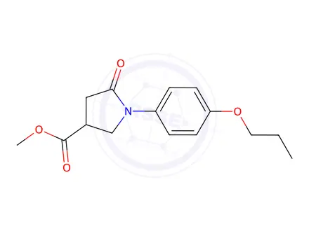 Chemical structure of Methyl 5-oxo-1-(4-propoxyphenyl)pyrrolidine-3-carboxylate