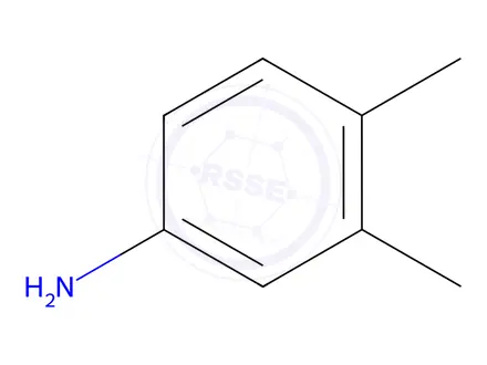 Chemical structure of 3,4-Dimethylaniline