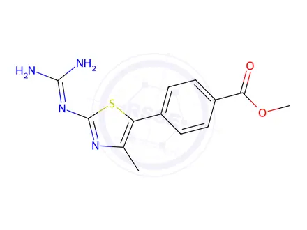 Chemical structure of METHYL 4-(2-([AMINO(IMINO)METHYL]AMINO)-4-METHYL-1,3-THIAZOL-5-YL)BENZOATE