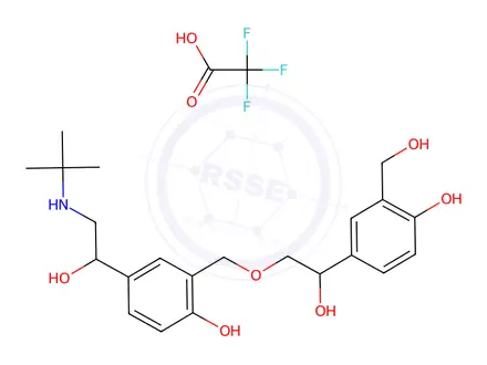 Chemical structure of Salbutamol Impurity P TFA