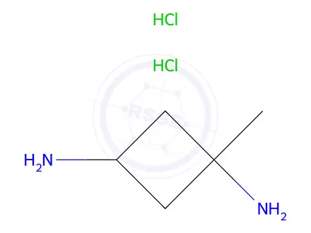 Chemical structure of cis-1-methylcyclobutane-1,3-diamine;dihydrochloride