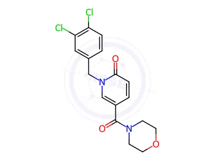 Chemical structure of 1-(3,4-dichlorobenzyl)-5-(morpholinocarbonyl)-2(1H)-pyridinone