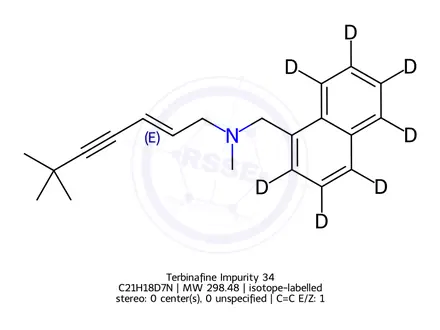 Chemical structure of Terbinafine Impurity 34