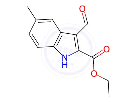 Chemical structure of Ethyl 3-formyl-5-methyl-1H-indole-2-carboxylate