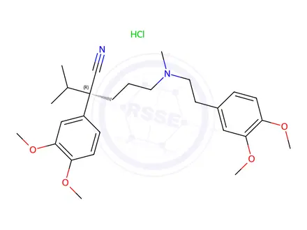 Chemical structure of (R)-(+)-Verapamil Hydrochloride
