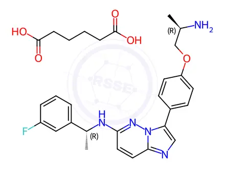 Chemical structure of Taletrectinib (Ibtrozi,)
