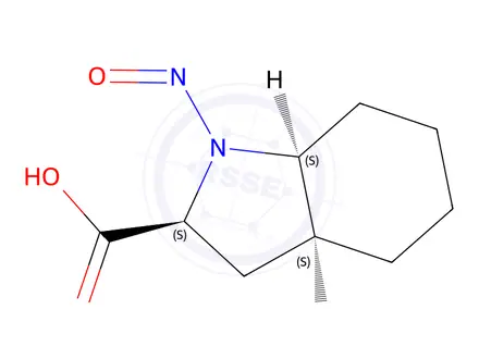 Chemical structure of Perindopril Arginine Impurity 129 (N-Nitroso Perindopril tert-Butylamine EP Impurity A)