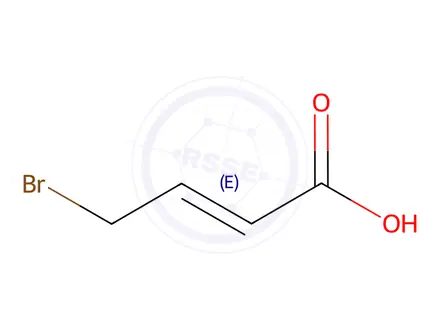 Chemical structure of (E)-4-Bromocrotonic Acid