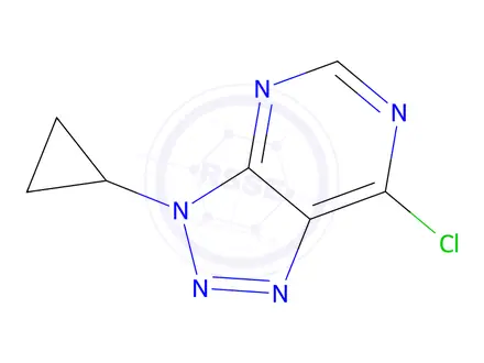 Chemical structure of 7-Chloro-3-cyclopropyl-3H-[1,2,3]triazolo[4,5-d]pyrimidine
