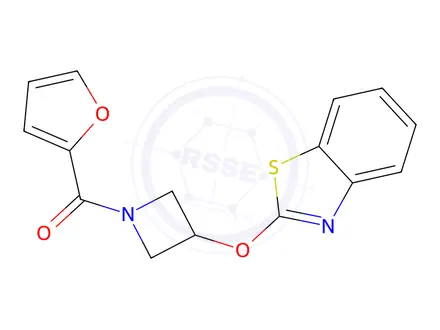 Chemical structure of (3-(Benzo[d]thiazol-2-yloxy)azetidin-1-yl)(furan-2-yl)methanone