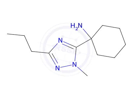Chemical structure of 1-(1-Methyl-3-propyl-1h-1,2,4-triazol-5-yl)cyclohexan-1-amine