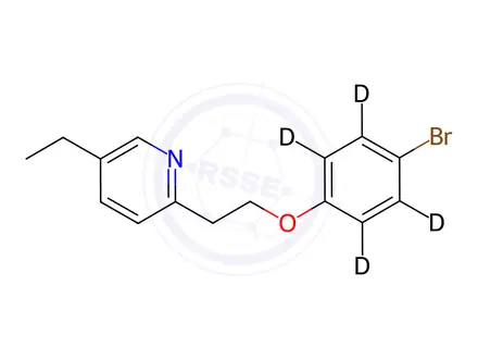 Chemical structure of 2-[2-(4-Bromophenoxy)ethyl]-5-ethylpyridine-d4
