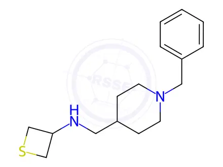 Chemical structure of N-((1-benzylpiperidin-4-yl)methyl)thietan-3-amine