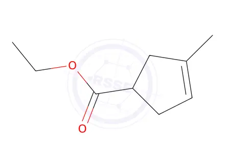 Chemical structure of 3-Cyclopentene-1-carboxylic acid, 3-methyl-, ethyl ester (8CI,9CI)