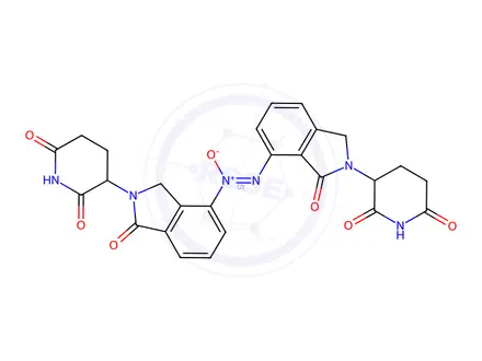 Chemical structure of (Z)-1-(2-(2,6-Dioxopiperidin-3-yl)-1-oxoisoindolin-4-yl)-2-(2-(2,6-dioxopiperidin-3-yl)-3-oxoisoindolin-4-yl)diazene 1-oxide