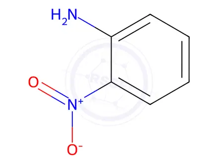 Chemical structure of 2-Nitroaniline in acetonitrile