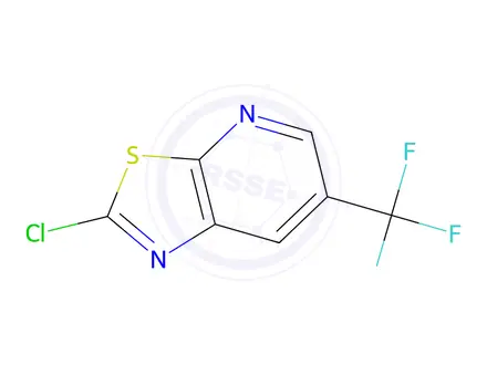 Chemical structure of 2-Chloro-6-(trifluoromethyl)thiazolo[5,4-b]pyridine