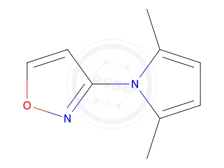 Chemical structure of 3-(2,5-Dimethyl-1H-pyrrol-1-yl)isoxazole