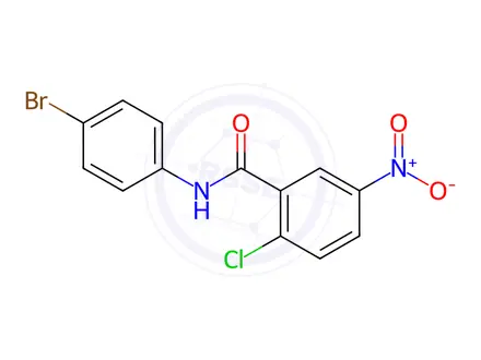 Chemical structure of N-(4-bromophenyl)-2-chloro-5-nitrobenzamide