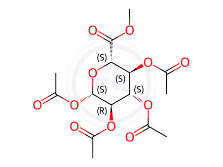 Chemical structure of 1,2,3,4-Tetra-O-acetyl-β-D-glucuronide methyl ester