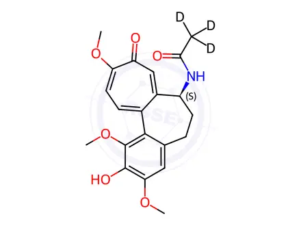 Chemical structure of 2-Demethyl Colchicine-d3