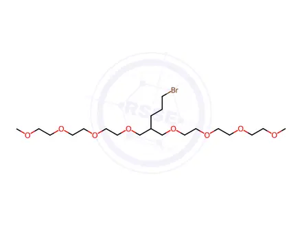 Chemical structure of 2,5,8,11,15,18,21,24-Octaoxapentacosane, 13-(3-bromopropyl)-