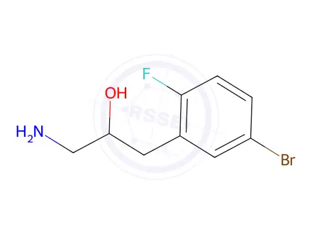 Chemical structure of 1-Amino-3-(5-bromo-2-fluorophenyl)propan-2-ol