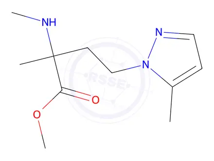 Chemical structure of Methyl 2-methyl-4-(5-methyl-1h-pyrazol-1-yl)-2-(methylamino)butanoate