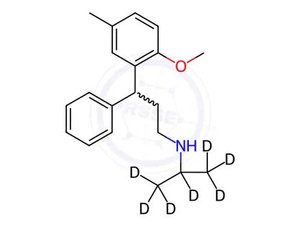 Chemical structure of rac Desisopropyl Tolterodine-d7 Methyl Ether
