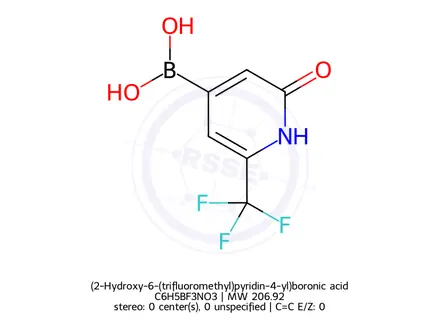 Chemical structure of (2-Hydroxy-6-(trifluoromethyl)pyridin-4-yl)boronic acid