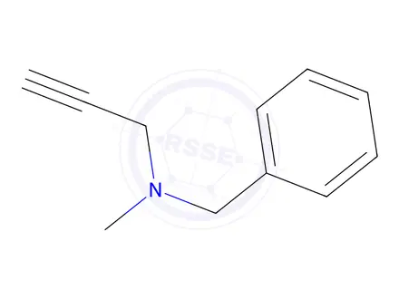Chemical structure of N-methyl-N-(phenylmethyl)prop-2-yn-1-amine
