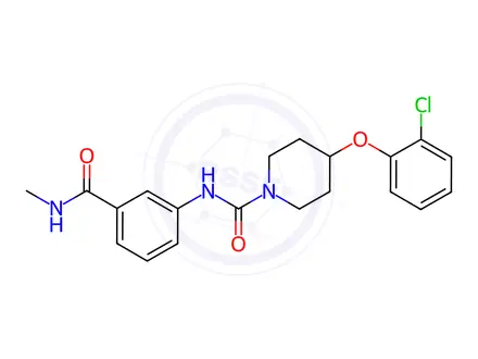 Chemical structure of 4-(2-Chlorophenoxy)-N-[3-[(methylamino)carbonyl]phenyl]-1-piperidinecarboxamide