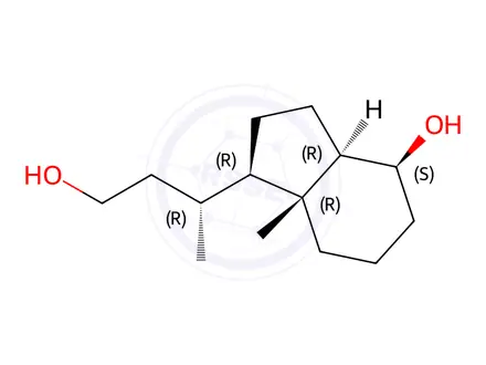Chemical structure of (1R,3aR,4S,7aR)-1-((R)-4-Hydroxybutan-2-yl)-7a-methyloctahydro-1H-inden-4-ol