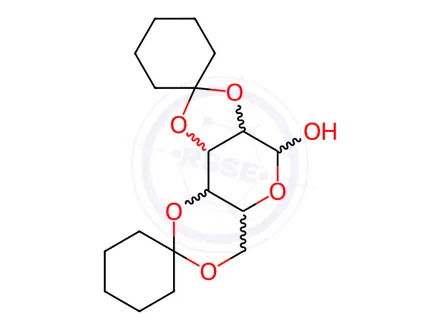Chemical structure of 2,3:4,6-Di-o-cyclohexylidene-α-D-mannopyranose