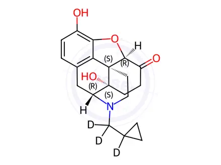 Chemical structure of Naltrexone-d3 (100 ug/mL in Methanol)