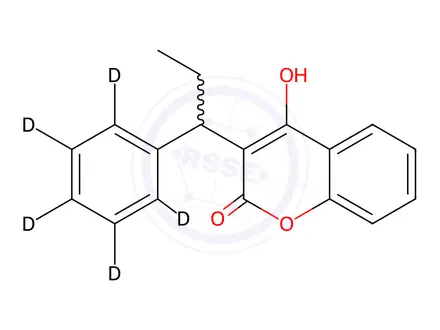 Chemical structure of Phenprocoumon-d5