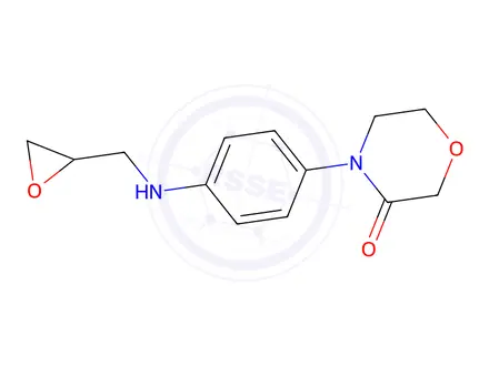 Chemical structure of 4-(4-((Oxiran-2-ylmethyl)amino)phenyl)morpholin-3-one