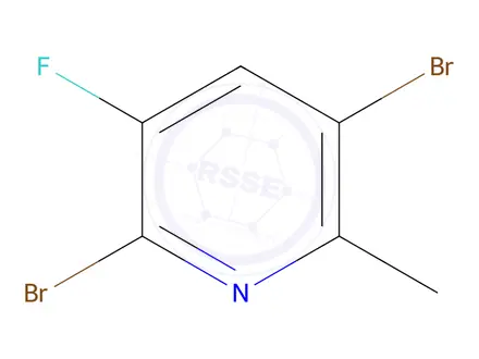 Chemical structure of 2,5-Dibromo-3-fluoro-6-methylpyridine