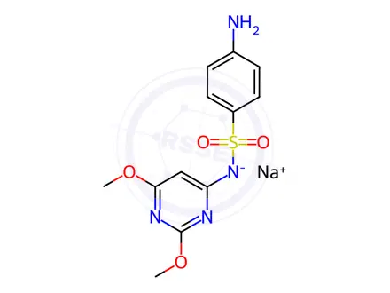 Chemical structure of Sulfadimethoxine Sodium Salt