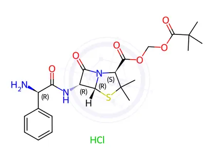 Chemical structure of Pivampicillin hydrochloride