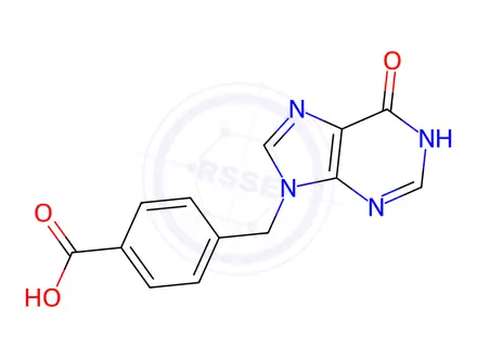 Chemical structure of 4-((6-Oxo-3H-purin-9(6H)-yl)methyl)benzoic acid
