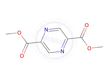 Chemical structure of Dimethyl Pyrazine-2,5-dicarboxylate