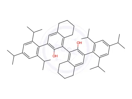 Chemical structure of (1R)-5,5',6,6',7,7',8,8'-octahydro-3,3'-bis[2,4,6-tris(1-Methylethyl)phenyl]-[1,1'-Binaphthalene]-2,2'-diol