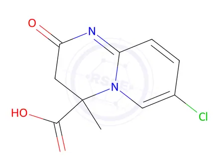 Chemical structure of 7-Chloro-4-methyl-2-oxo-3,4-dihydro-2H-pyrido-[1,2-a]pyrimidine-4-carboxylic Acid