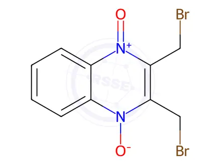 Chemical structure of 2,3-BIS(BROMOMETHYL)QUINOXALINE 1,4-DIOXIDE