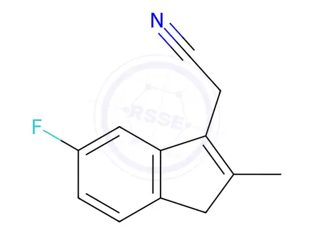 Chemical structure of 2-(5-Fluoro-2-methyl-1H-inden-3-yl)acetonitrile