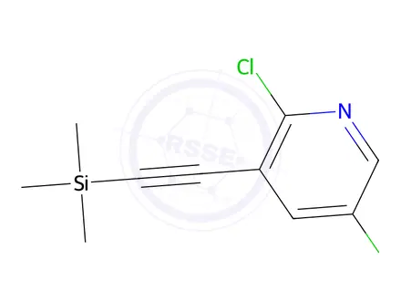 Chemical structure of 2,5-Dichloro-3-((trimethylsilyl)ethynyl)pyridine
