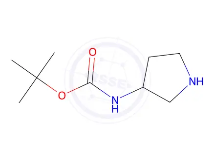 Chemical structure of Carbamic acid, 3-pyrrolidinyl-, 1,1-dimethylethyl ester